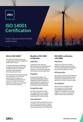 ISO 14001 factsheet
